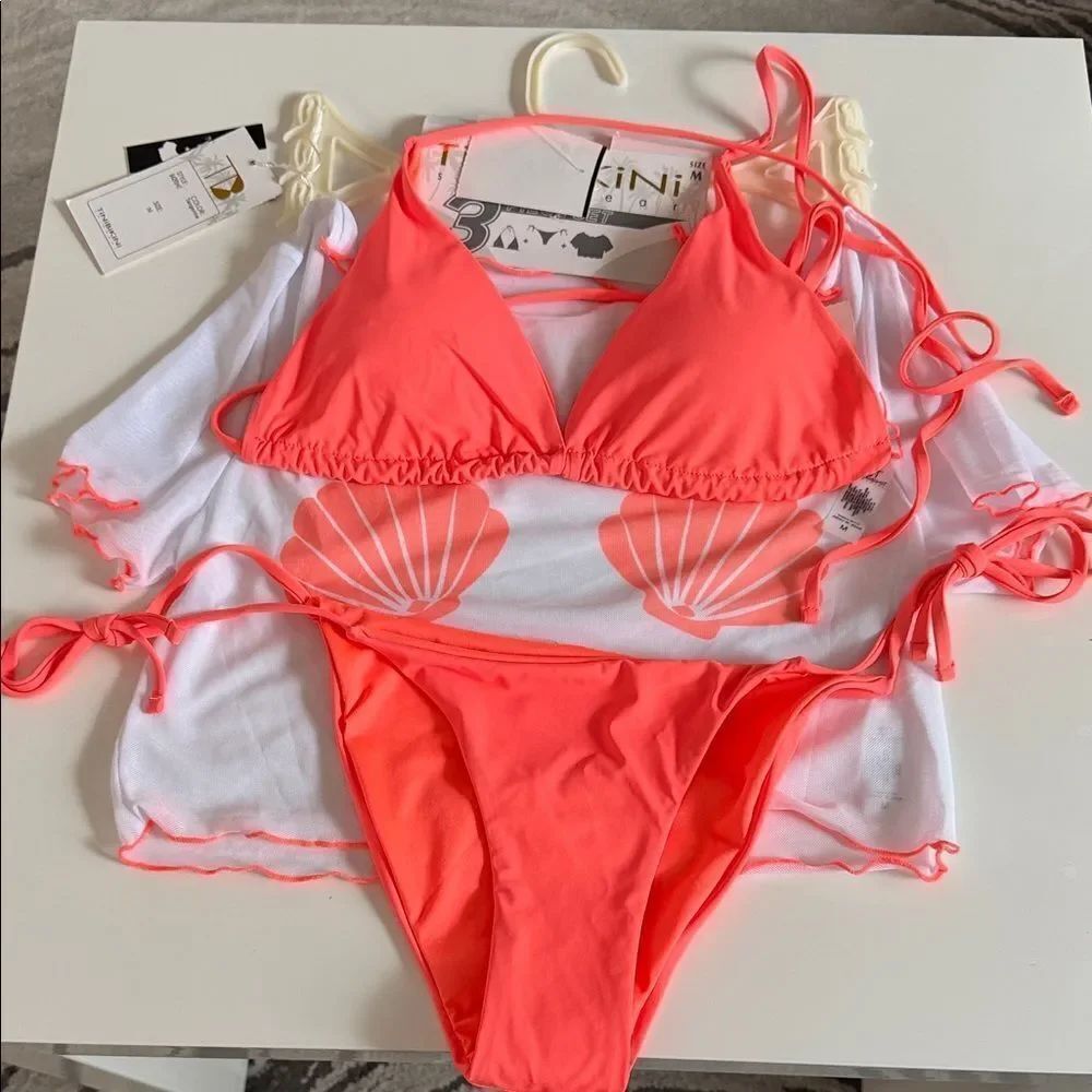 TiniBikini Neon Pink 3-Piece Set